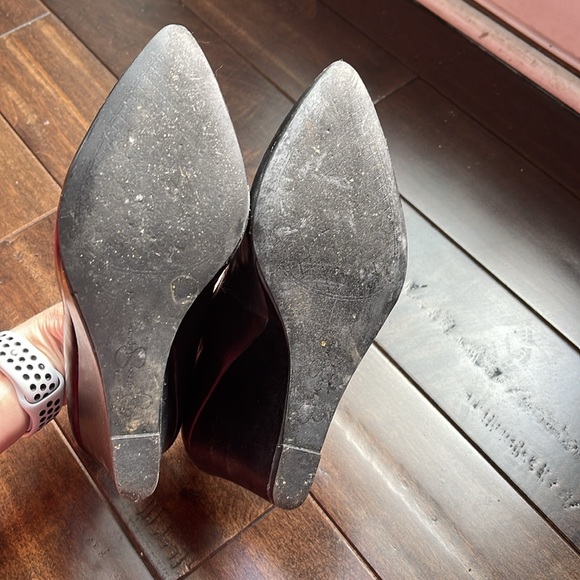 Women’s Jessica Simpson “Cheri” black leather platform wedge, size 7 - Picture 5 of 6